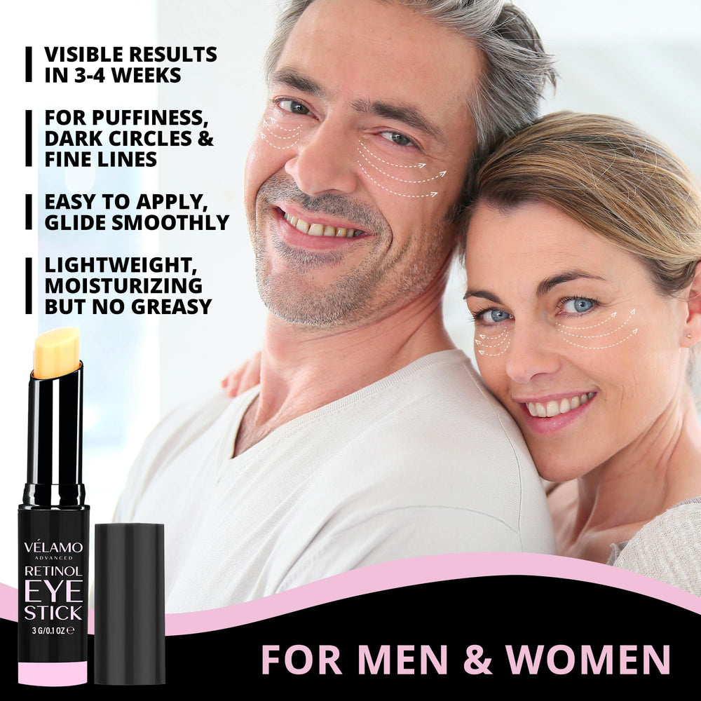 Velamo Advanced eye-stick application around the eye area promotes gentle hydration.