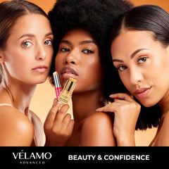 VELAMO ADVANCED retinol face stick close-up texture showing velvety glide and hydration.