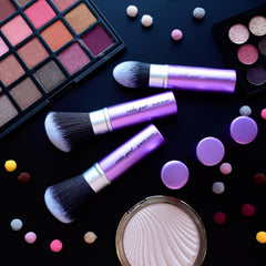 Vela.Yue rounded bristle shape provides even, buffed finish for makeup powder