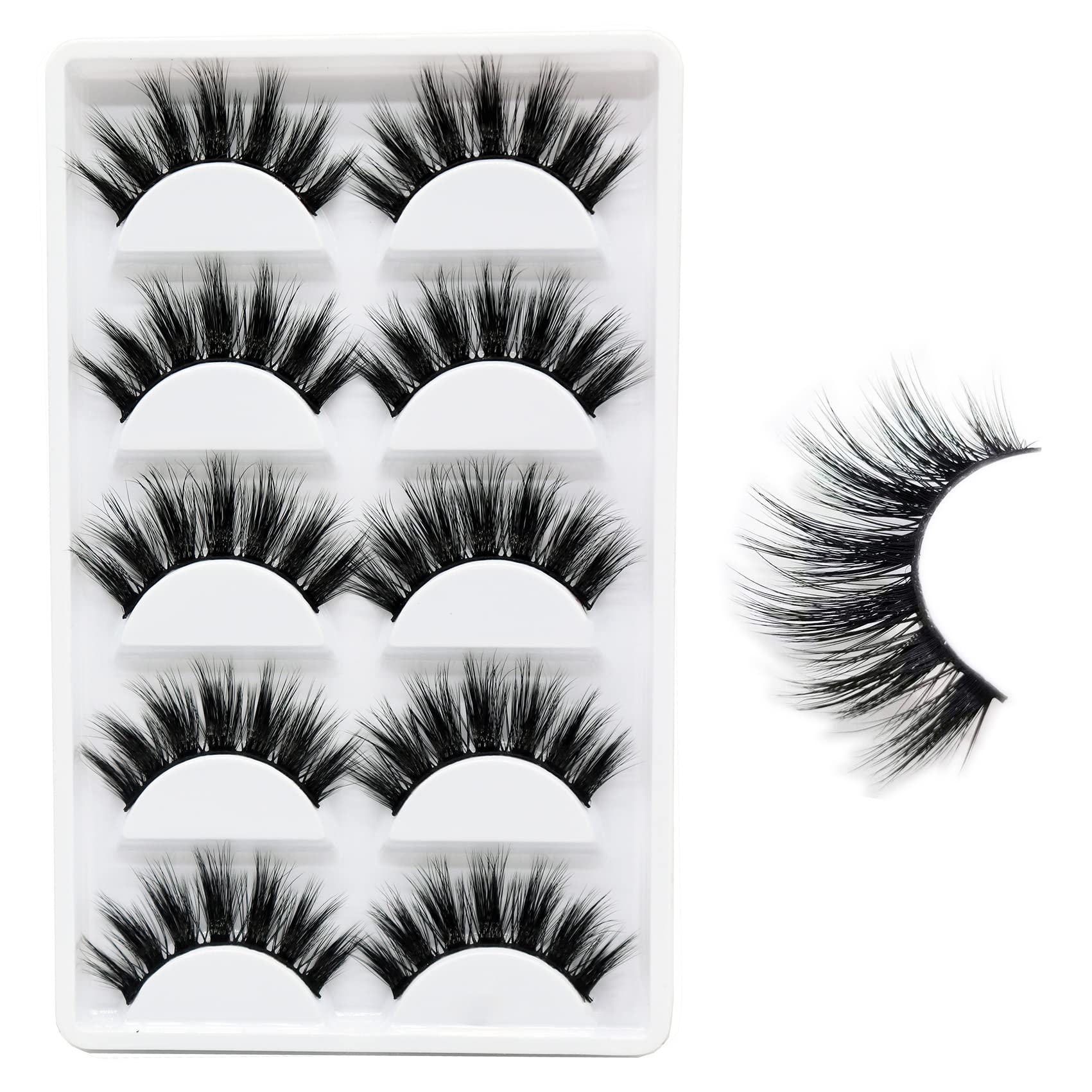 Veleasha Lashes 5D fluffy band close-up for lightweight daily wear.