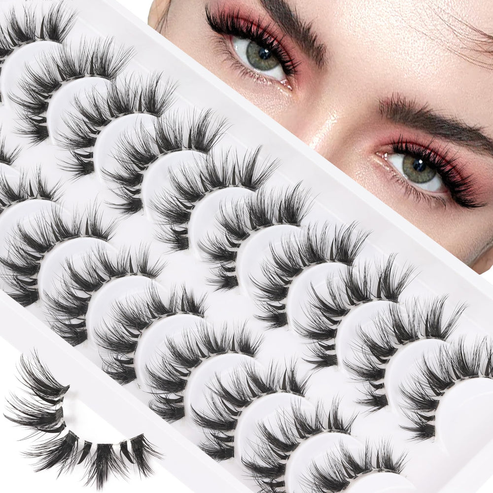 Veleasha manga lashes cat eye clear band 7-16mm for seamless cat-eye definition