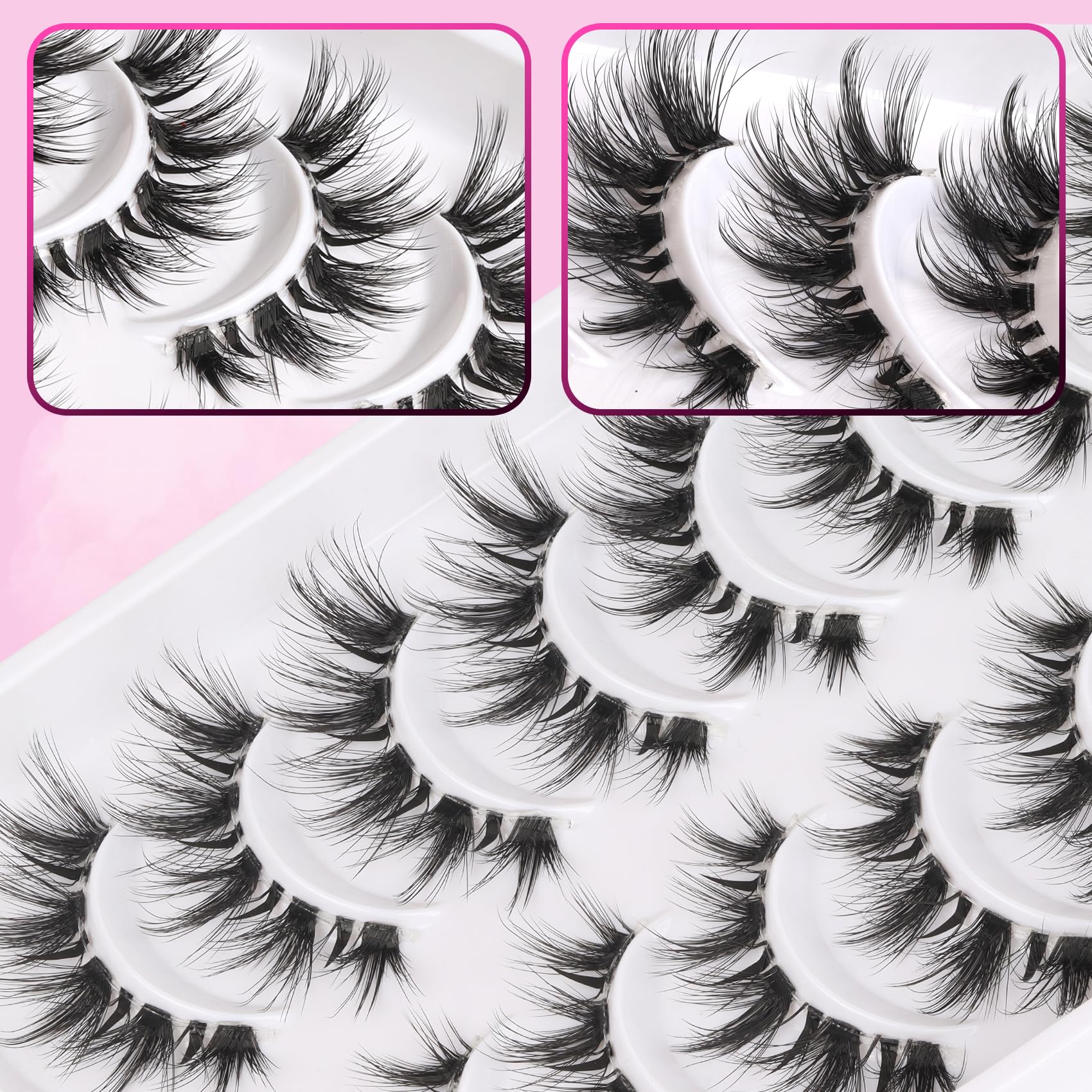 Veleasha manga lashes reusable doll-eye wispy style for everyday elegance