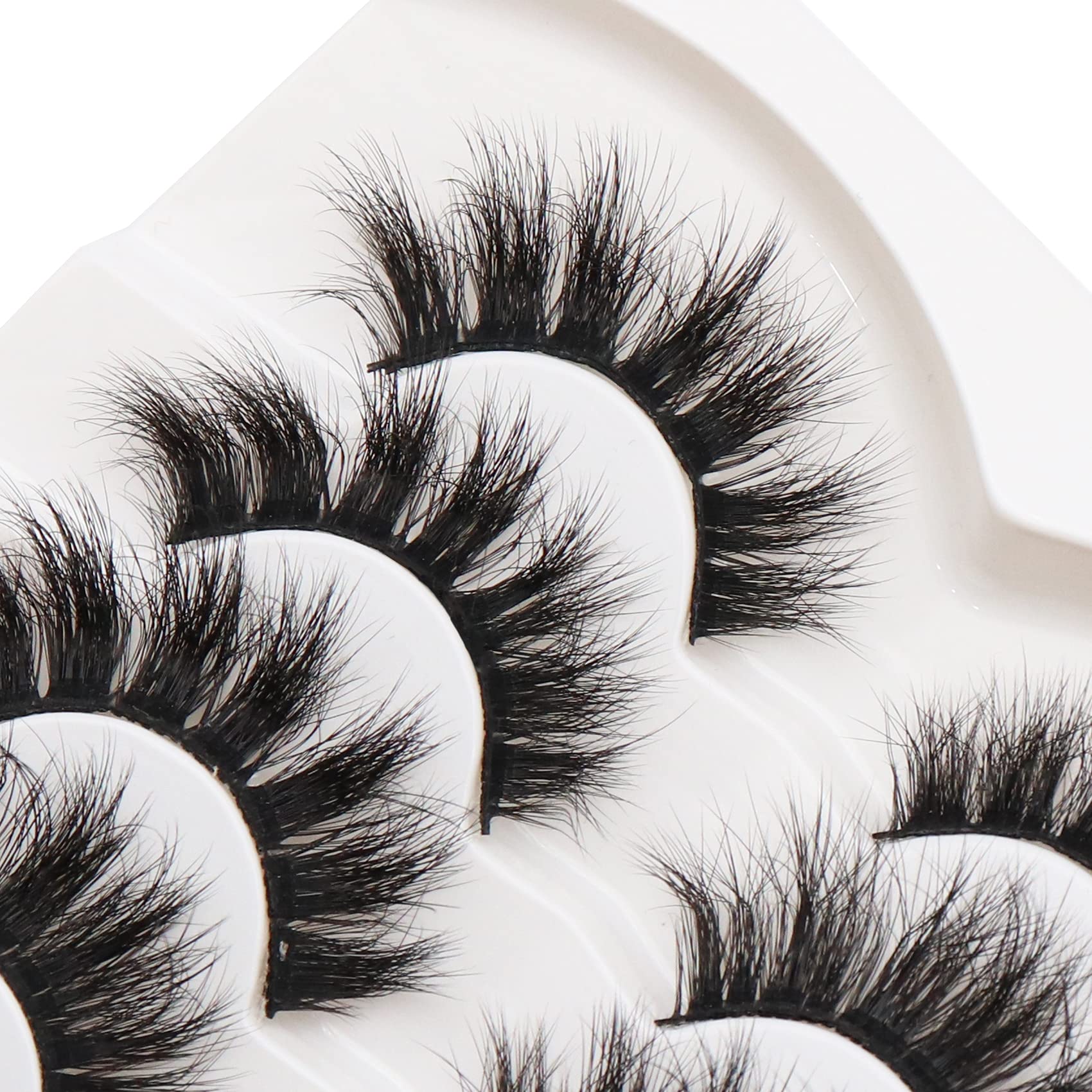 Veleasha seven-pair pack in a travel-friendly case for convenient beauty on the go.