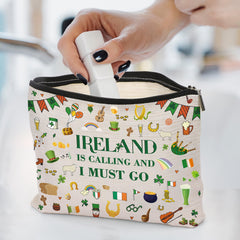VeloKomo Irish-pattern cosmetic pouch showcases decorative details and cultural charm