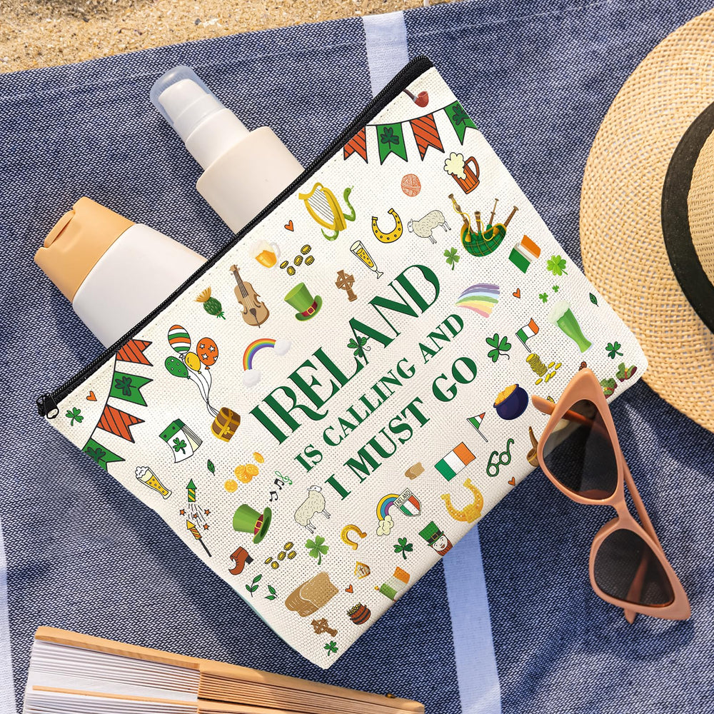 VeloKomo travel-sized makeup bag in hand demonstrates compact carry for luggage