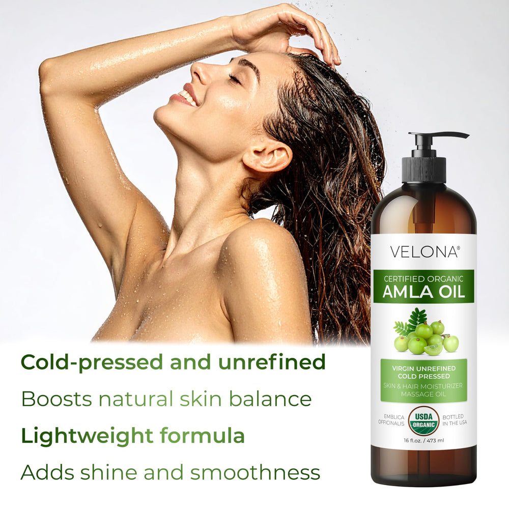 Velona Amla Oil on nails and cuticles for conditioning care.