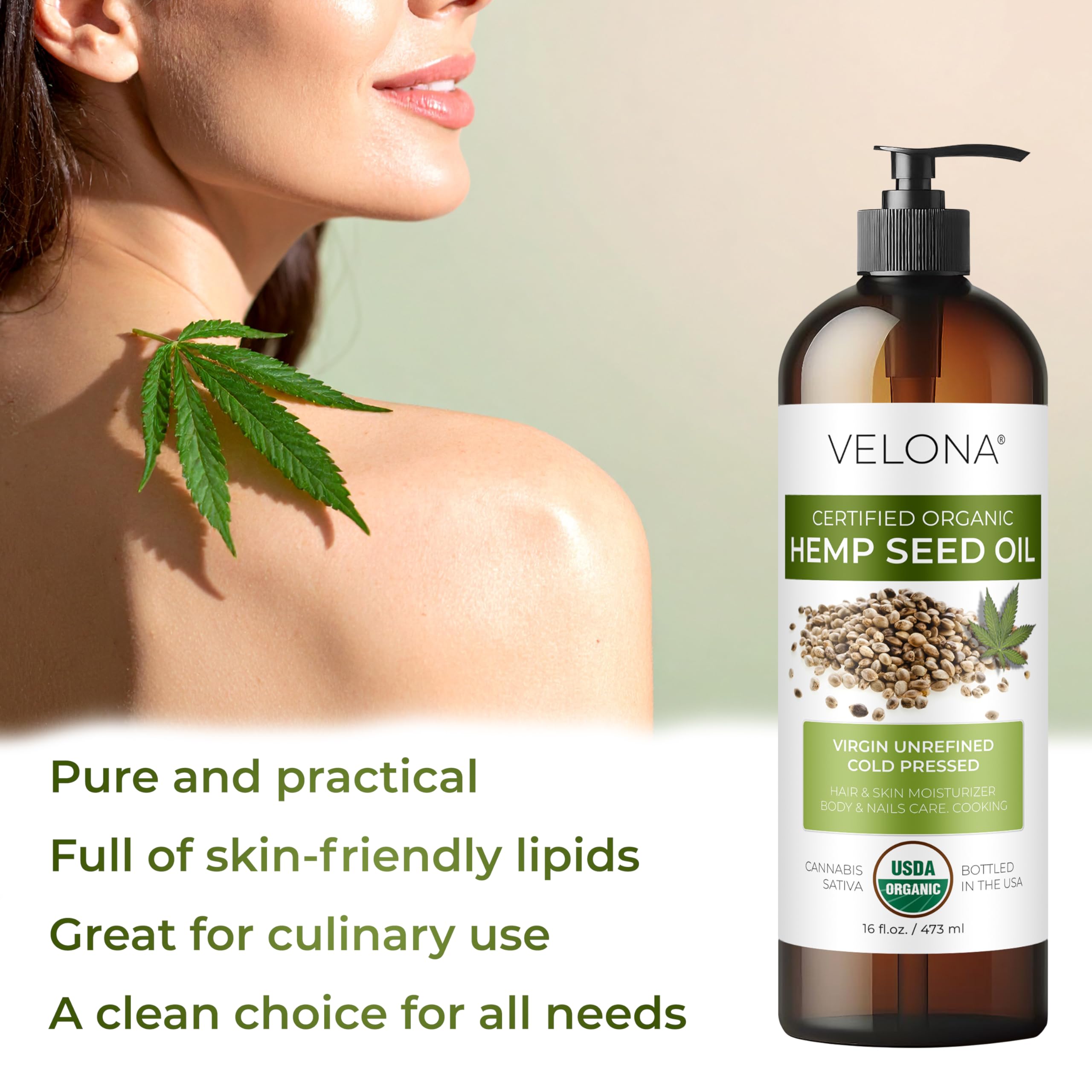 Velona Hemp Seed Oil salad dressing uses earthy flavor in meals