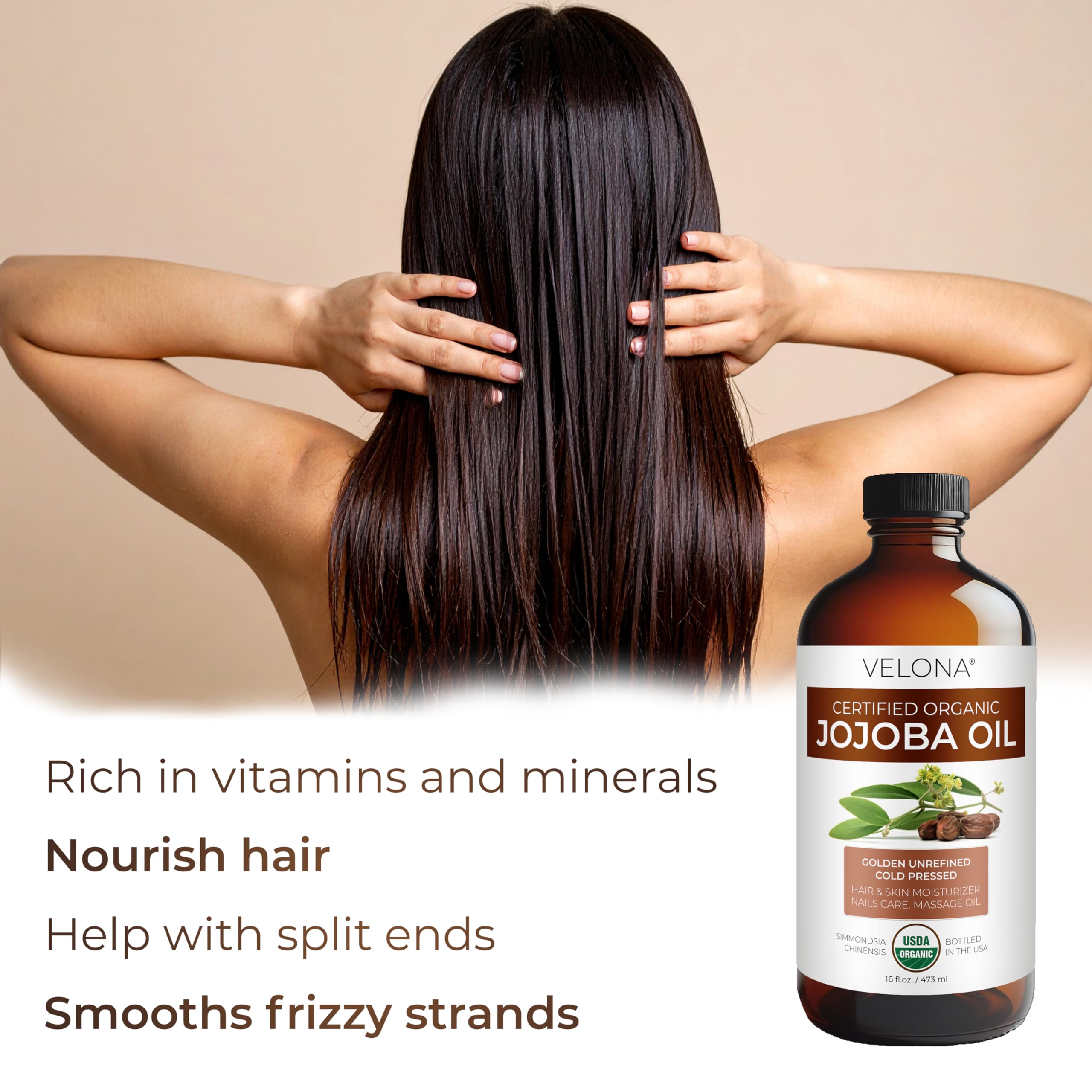 Velona Jojoba Oil cold-pressed pour showcases premium purity for daily rituals