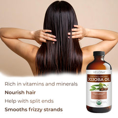 Velona Jojoba Oil cold-pressed pour showcases premium purity for daily rituals
