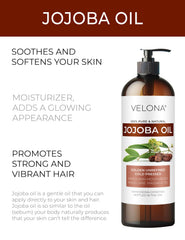 Velona Jojoba Oil golden color closeup shows purity and texture.