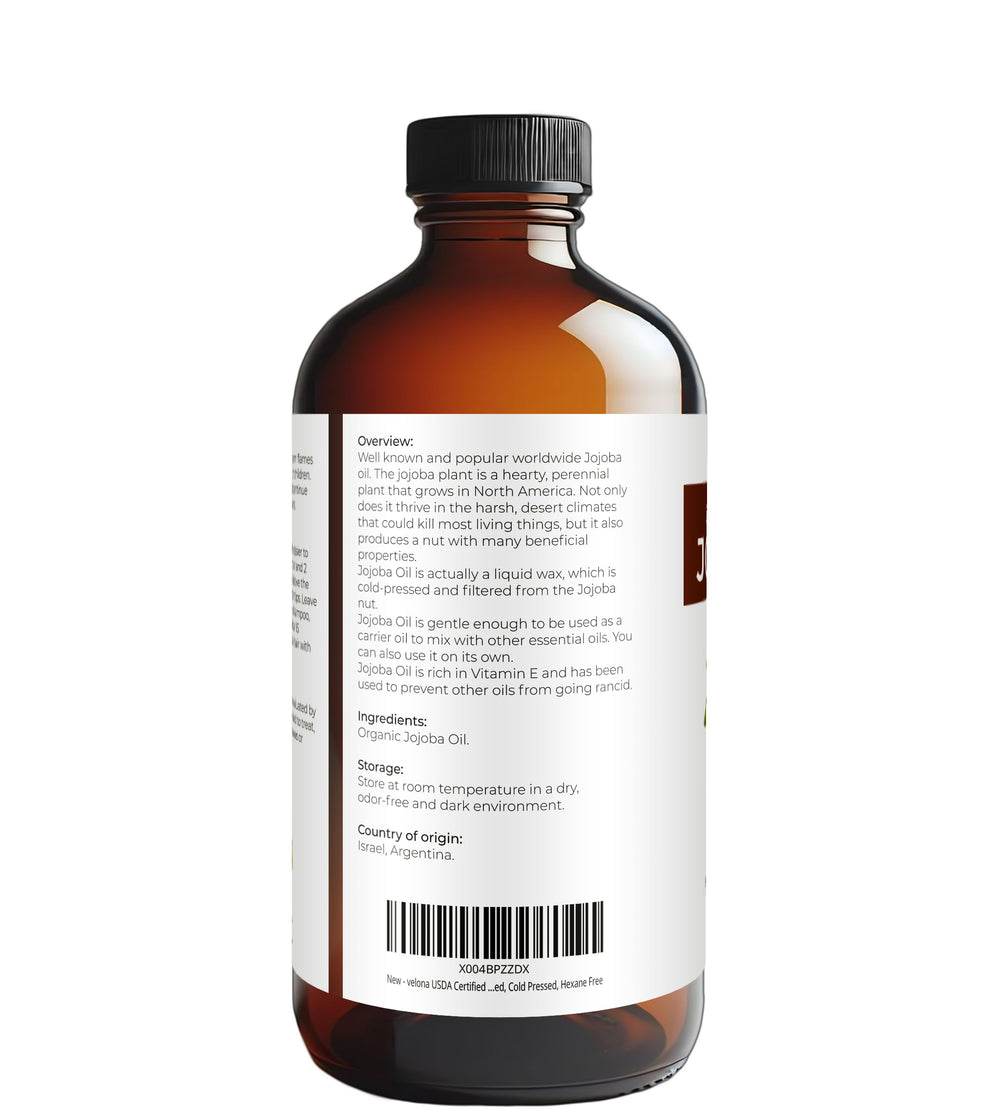 Velona Jojoba Oil for hair enhances shine and helps manage frizz
