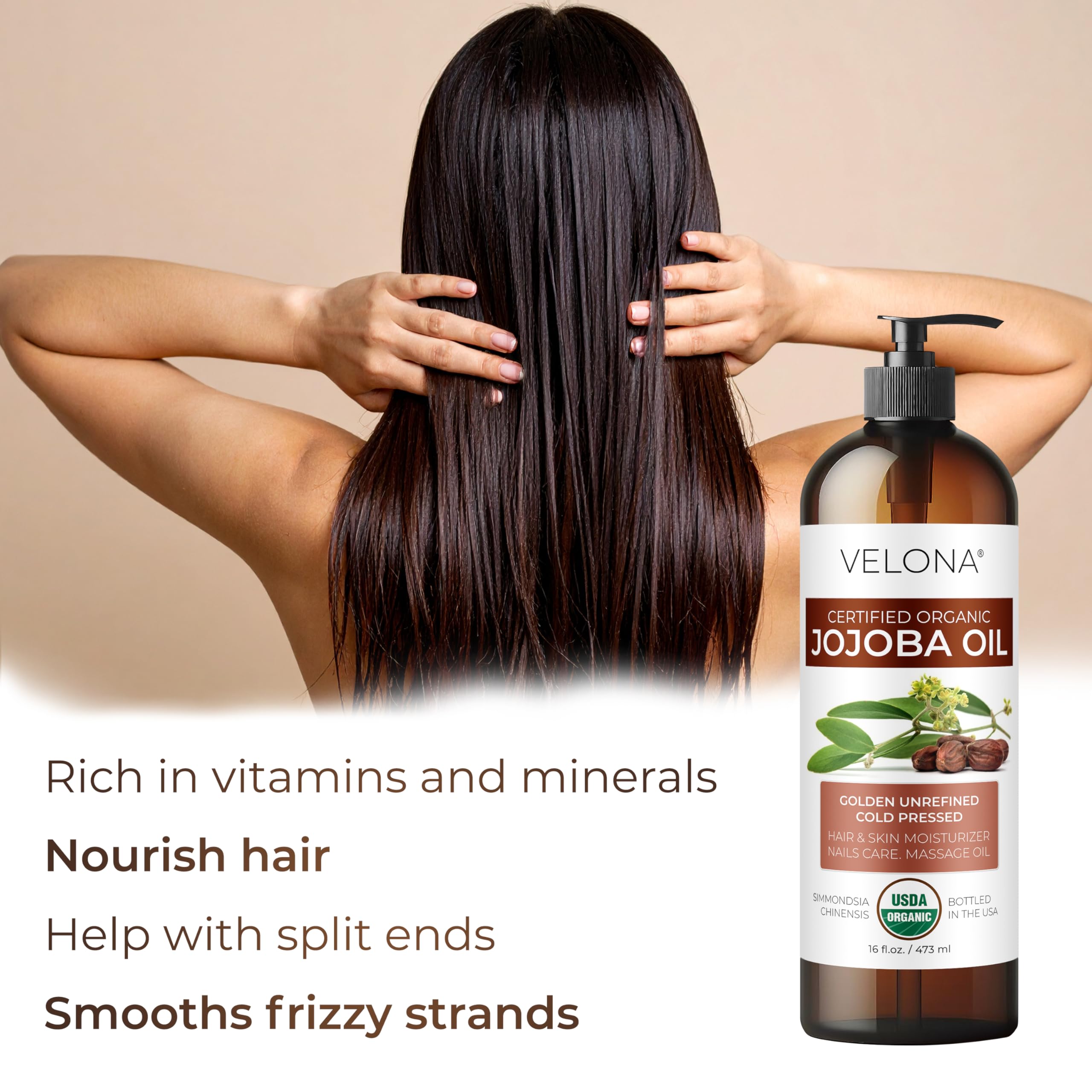 Velona Jojoba Oil removes makeup gently while hydrating skin.