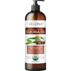 Velona Jojoba Oil pump bottle for easy, mess-free application