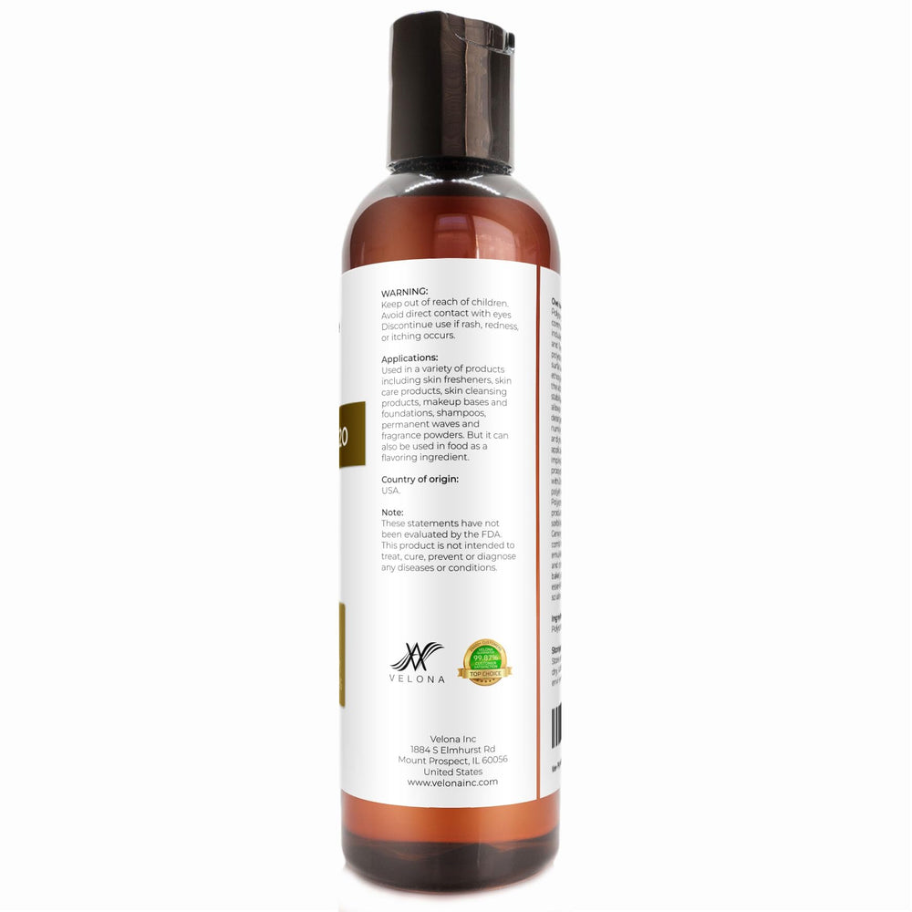 Velona Polysorbate 20 ingredients card shows 100% Polysorbate 20.