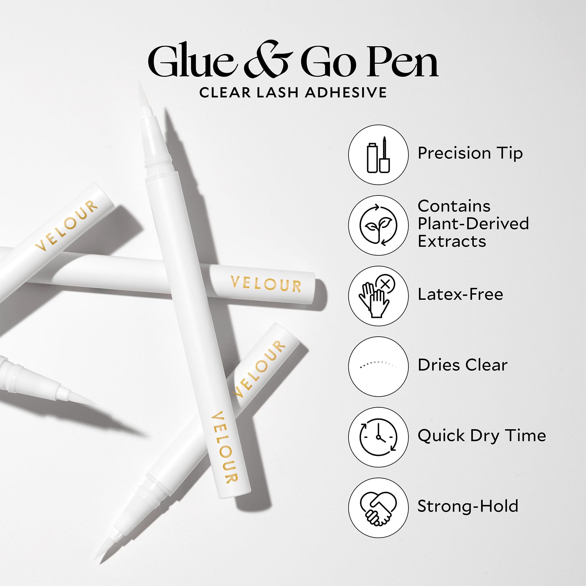 VELOUR Glue & Go Pen beginner-friendly lash application that saves time