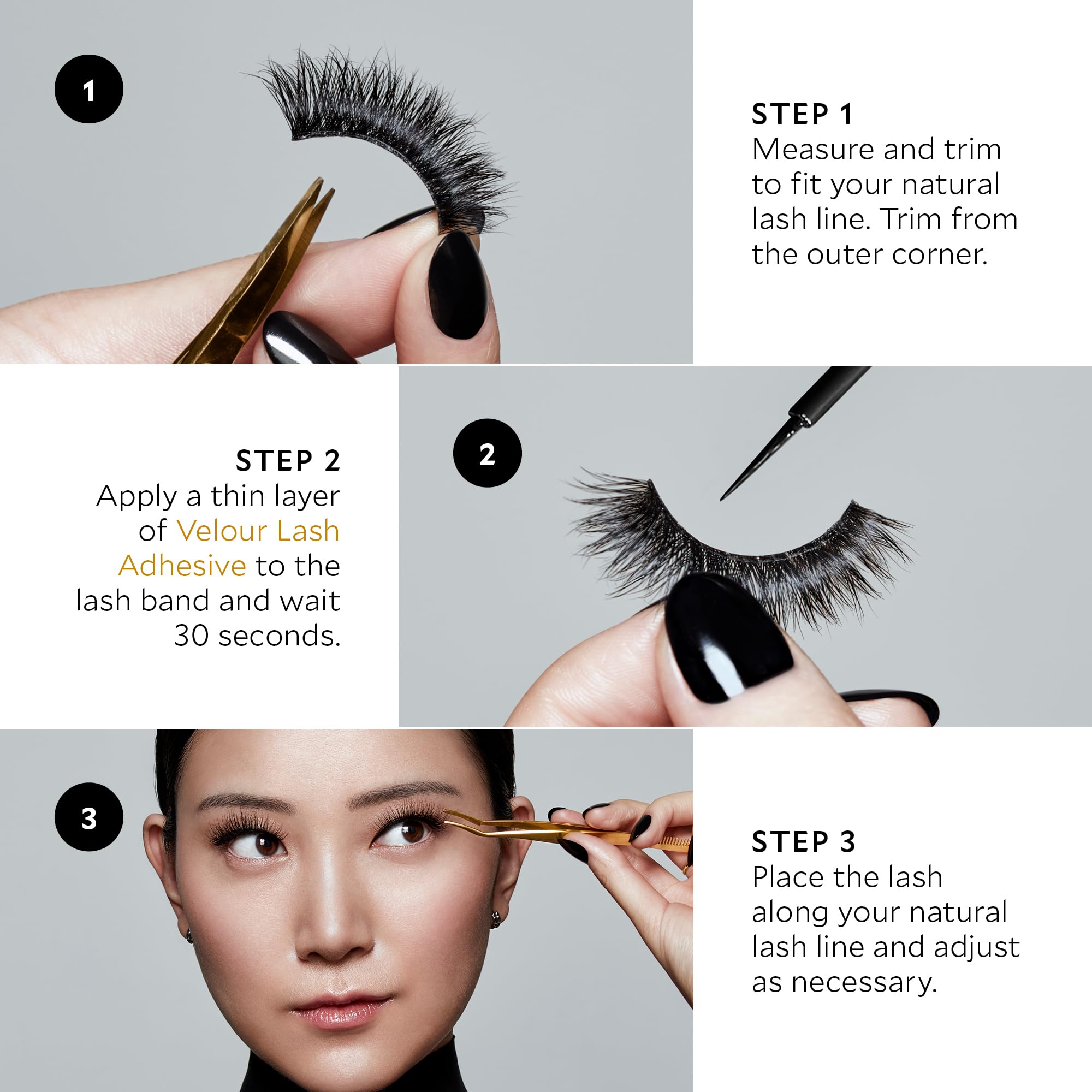 Velour Strong Eyelash Glue long-lasting hold for weddings and events.