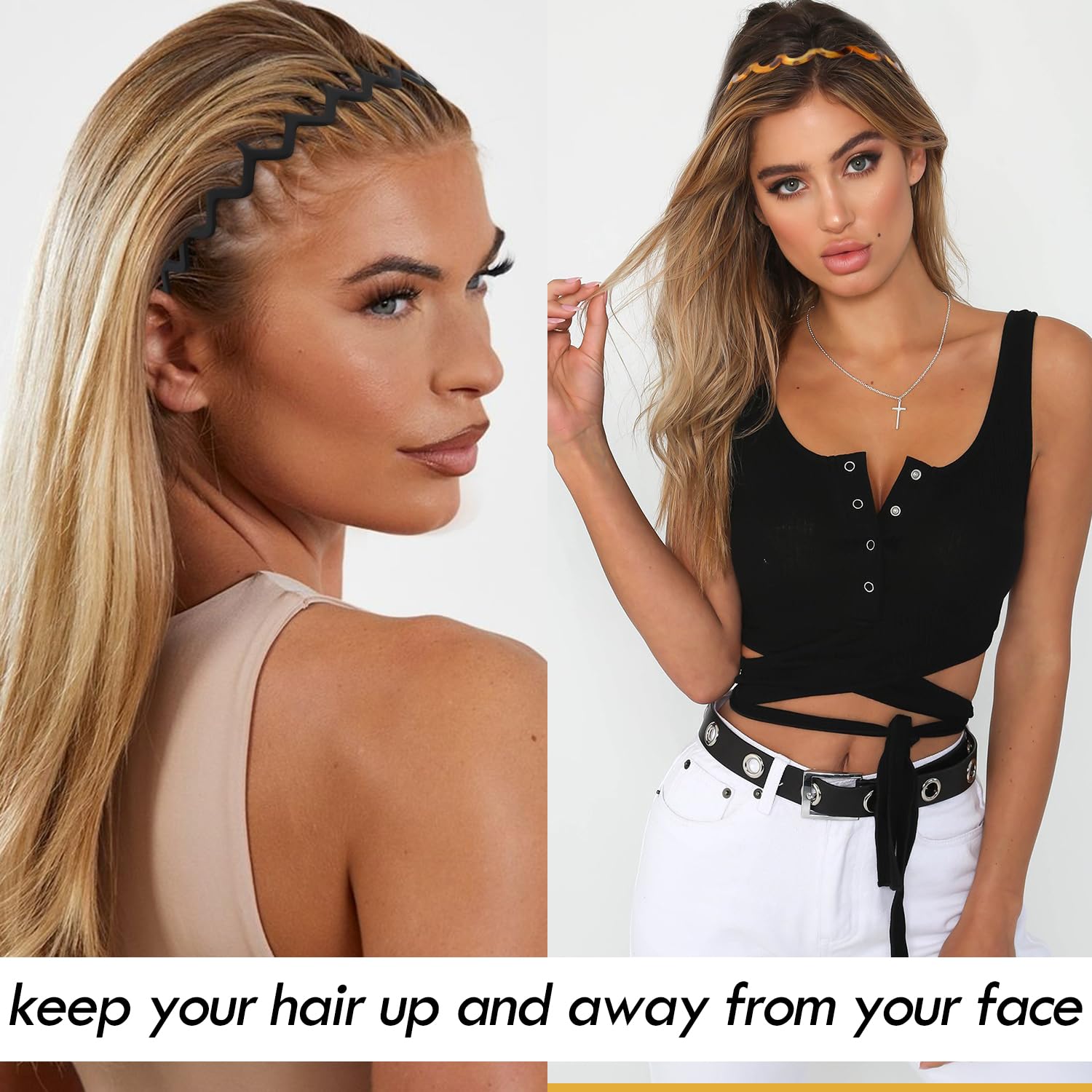 VELSCRUN headband retro 90s style set for versatile daily looks