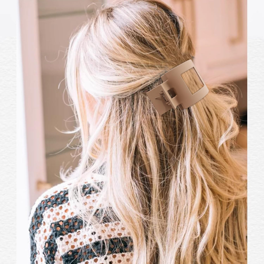 VELSCRUN duck-billed non-slip clip keeps hairstyles intact during activity.
