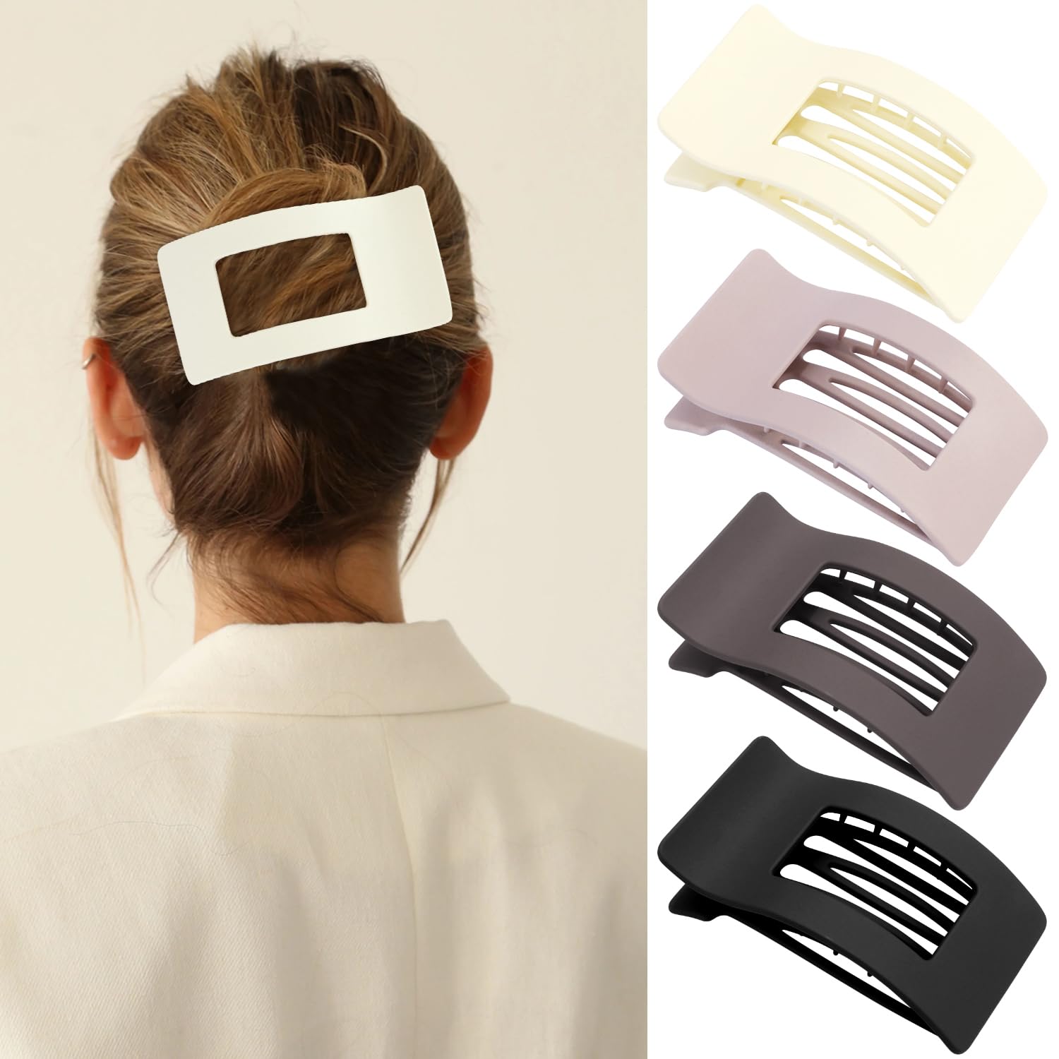VELSCRUN flat hair clip with matte finish offering sleek daily styling and secure hold.