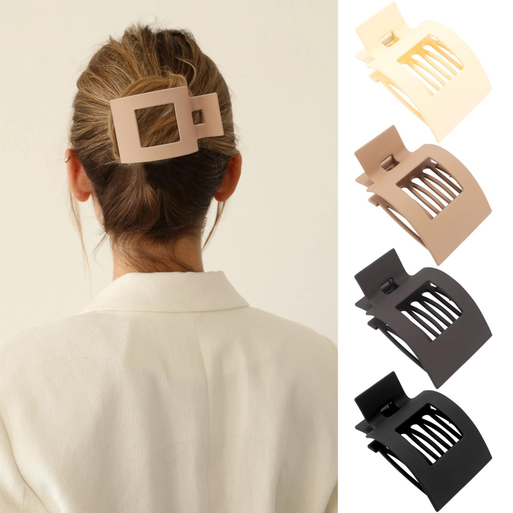 VELSCRUN flat hair clip with square design offering secure everyday holds.
