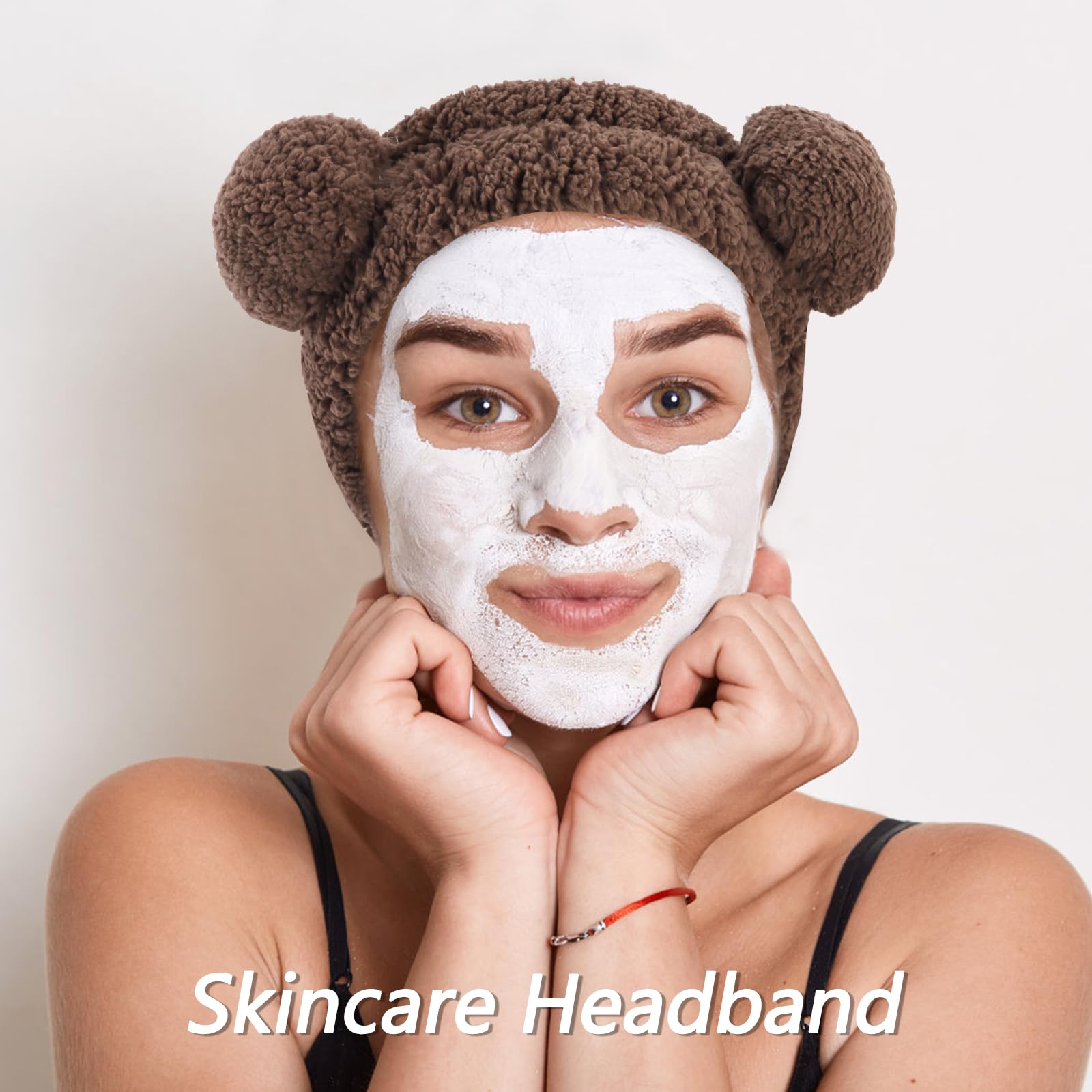 VELSCRUN hair clip secures headband during facial routines.