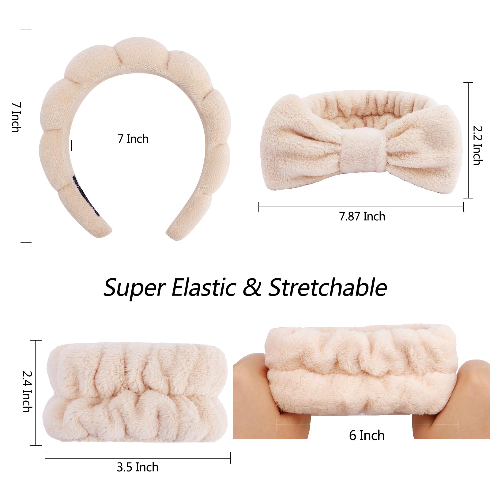 VELSCRUN headband fits most heads with a comfortable elastic fit.