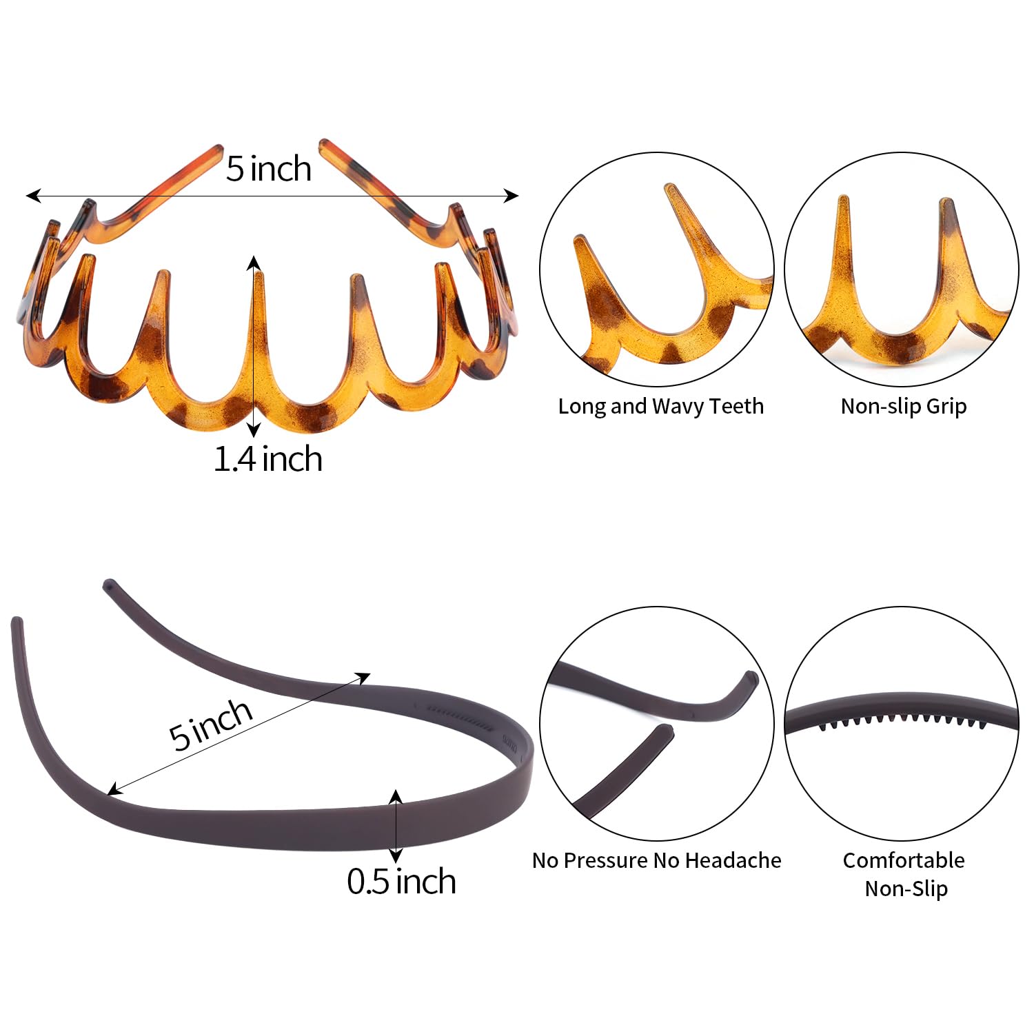 VELSCRUN knot-design headband offers versatile styling options.