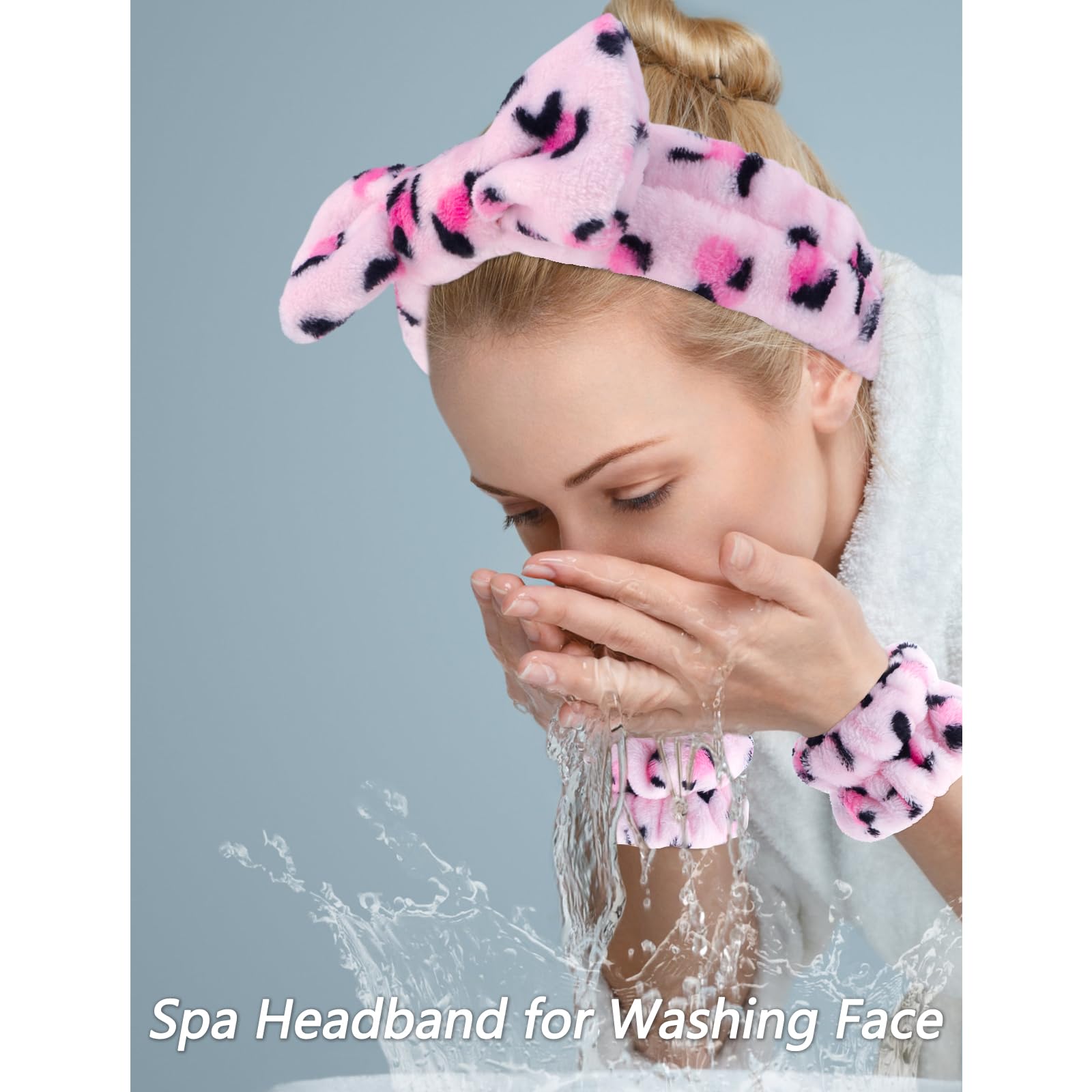 VELSCRUN makeup headband keeps hair back for flawless makeup application