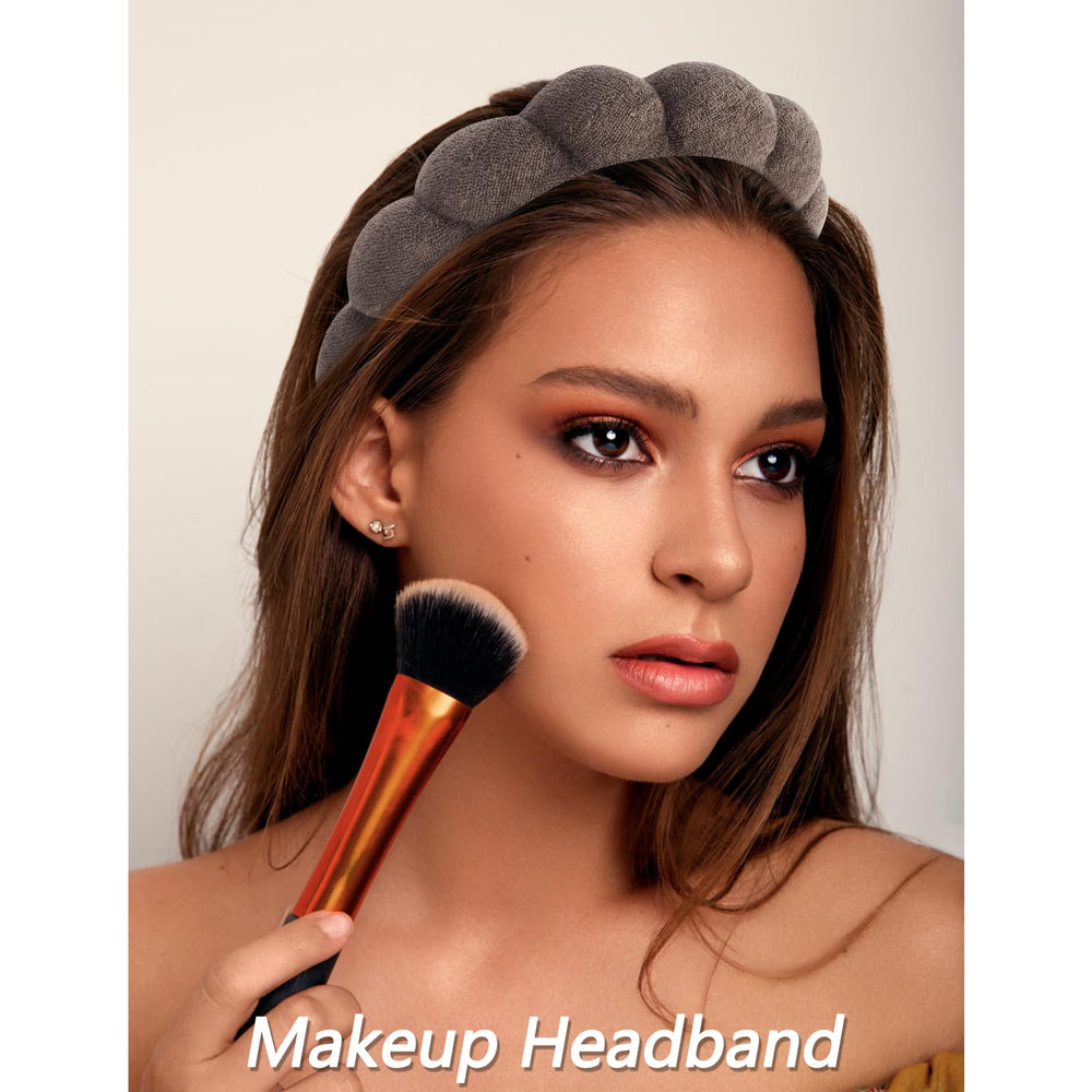 VELSCRUN spa sponge headband offers soft cushioning for gentle cleansing.