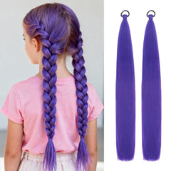 Vemet purple pony tail 26-inch packaging display for quick cosplay prep