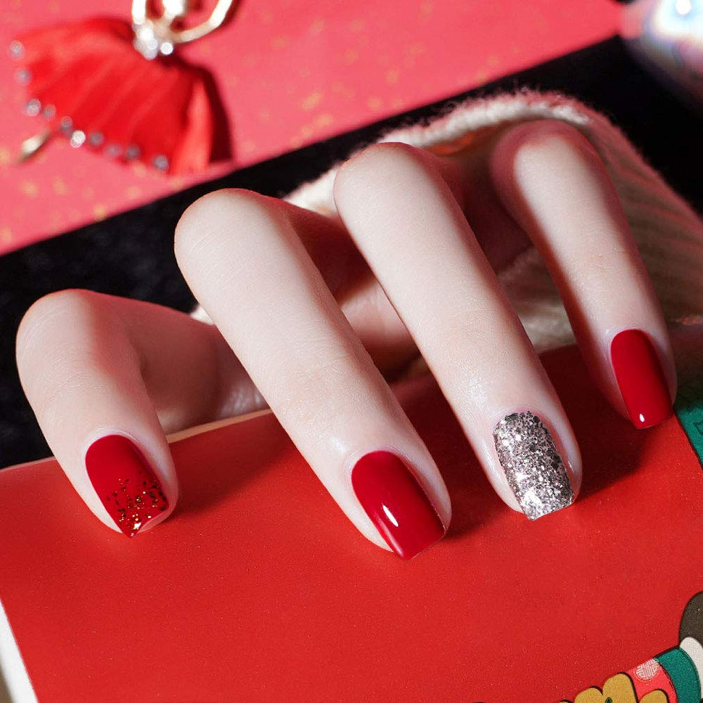 VENALISA red gel nail polish cap top for secure storage and travel