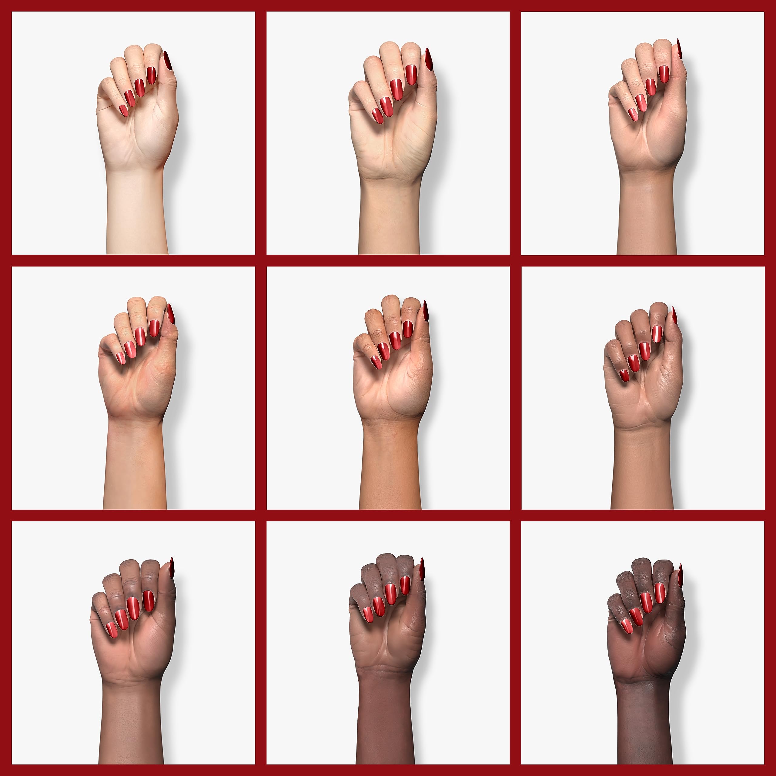 VENALISA red gel nail polish swatch shows glossy high-pigment color