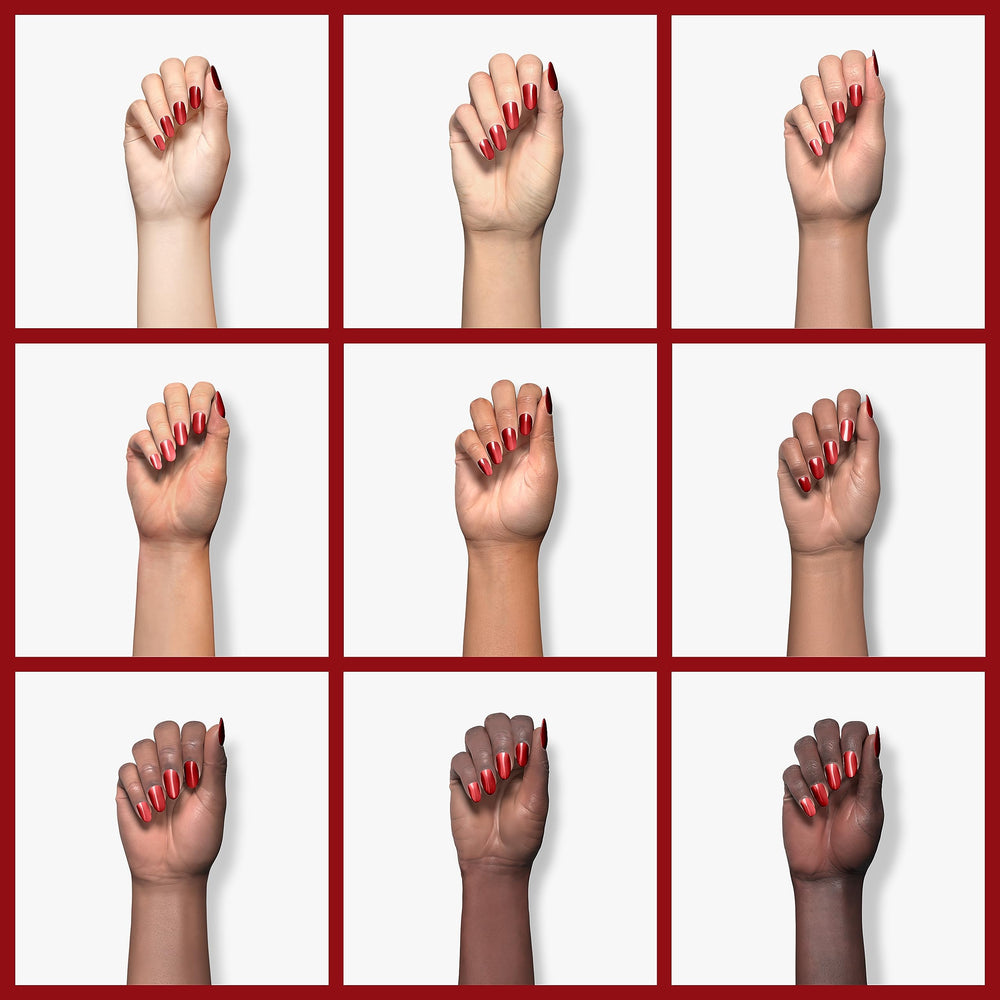 VENALISA red gel nail polish swatch shows glossy high-pigment color