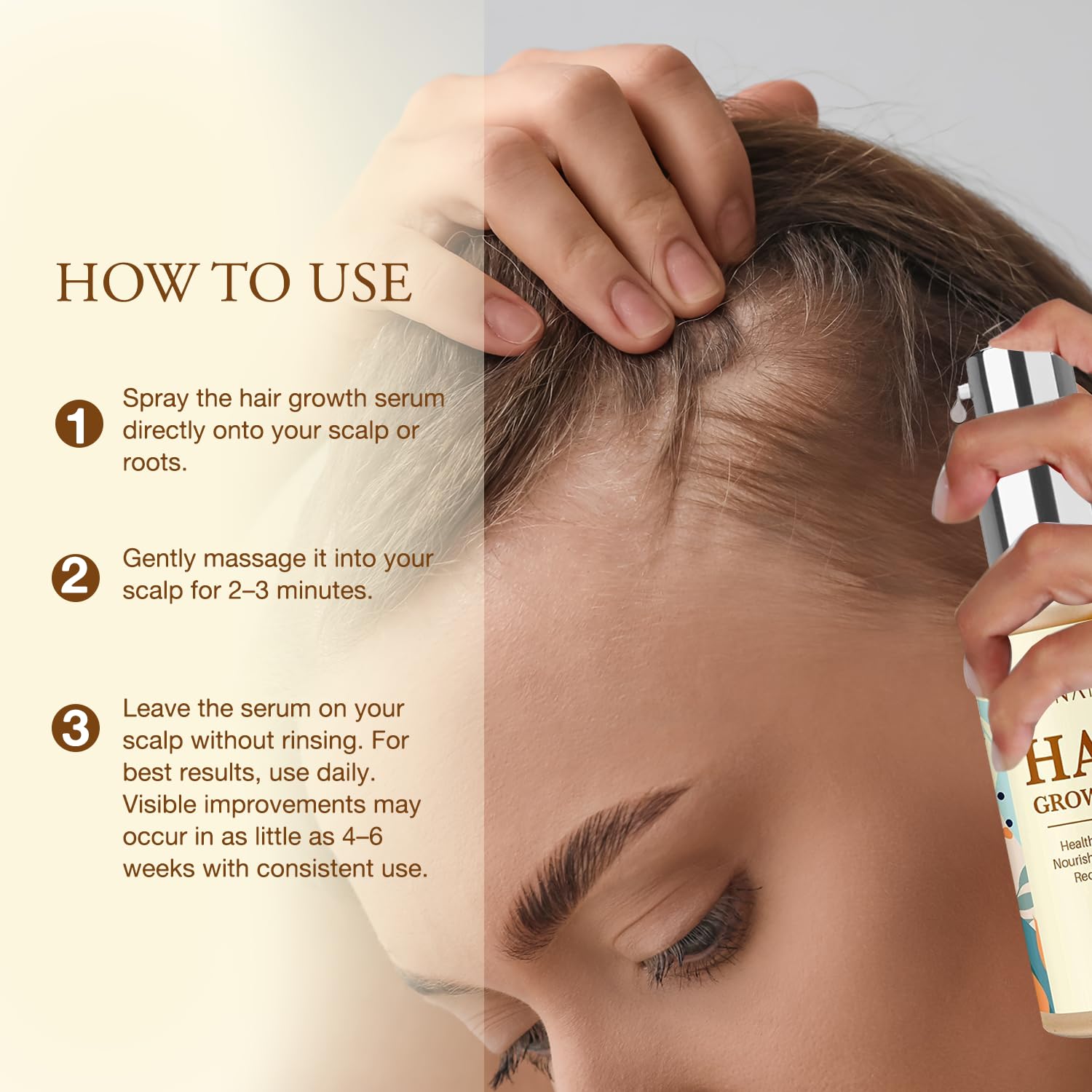 Lightweight texture of Venanoci hair growth oil with quick absorption