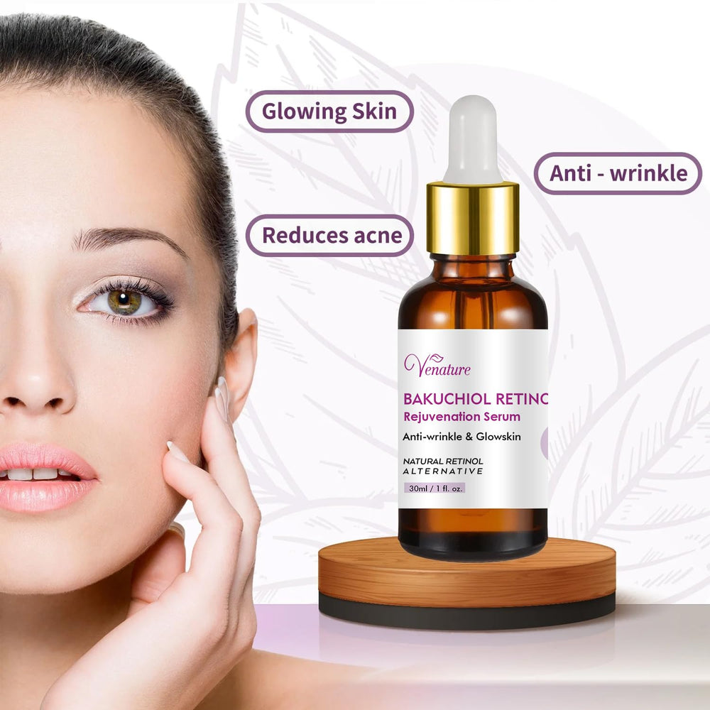 Venature serum bottle cap closeup emphasizes secure, travel-friendly packaging.