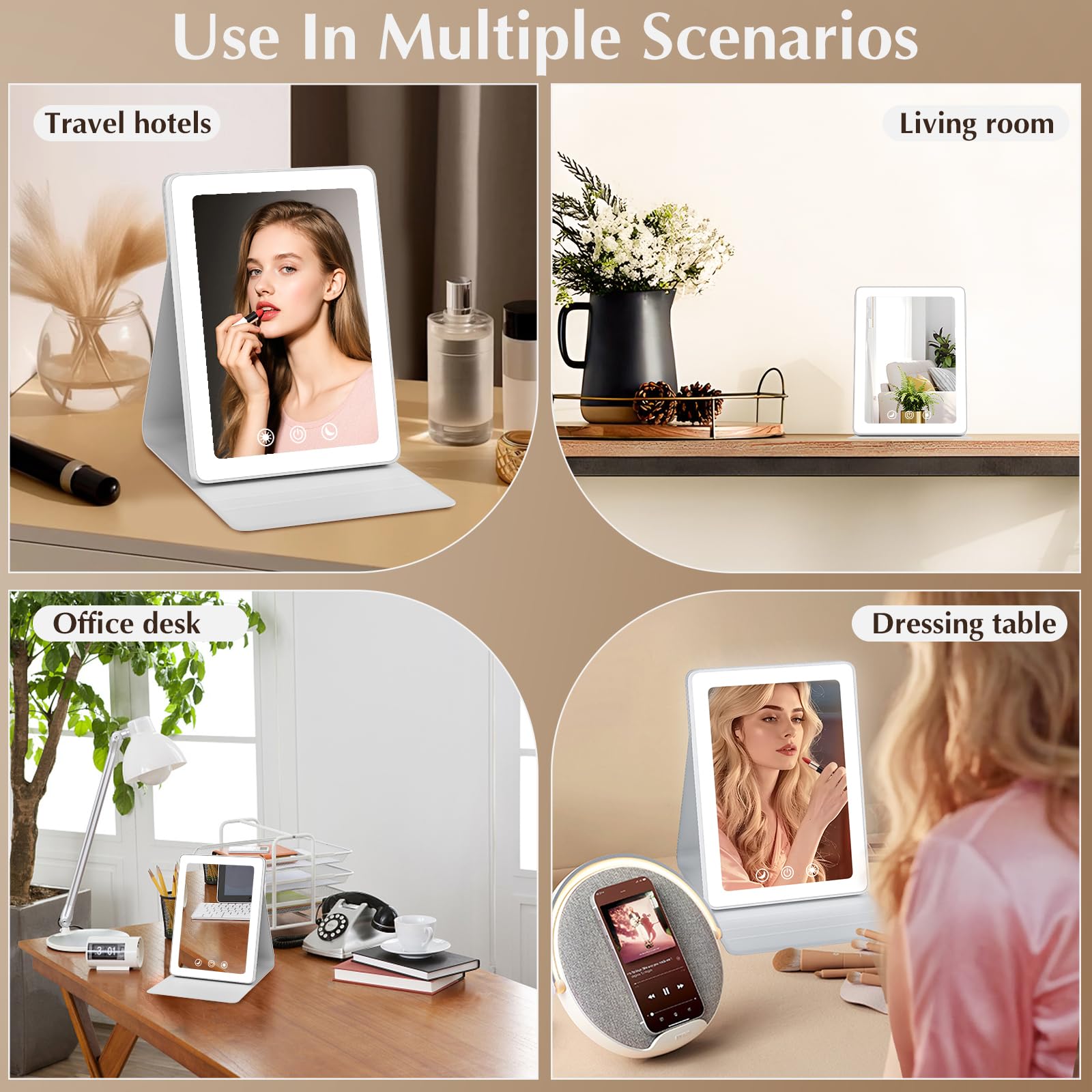 Venigo travel makeup mirror portable vanity for hotel rooms and trips
