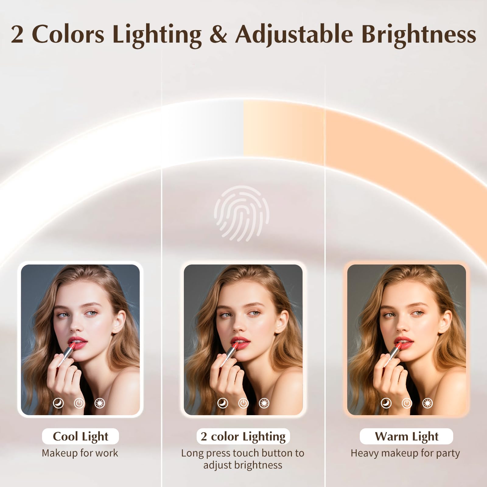 Venigo travel makeup mirror rechargeable battery enables cordless use on the go