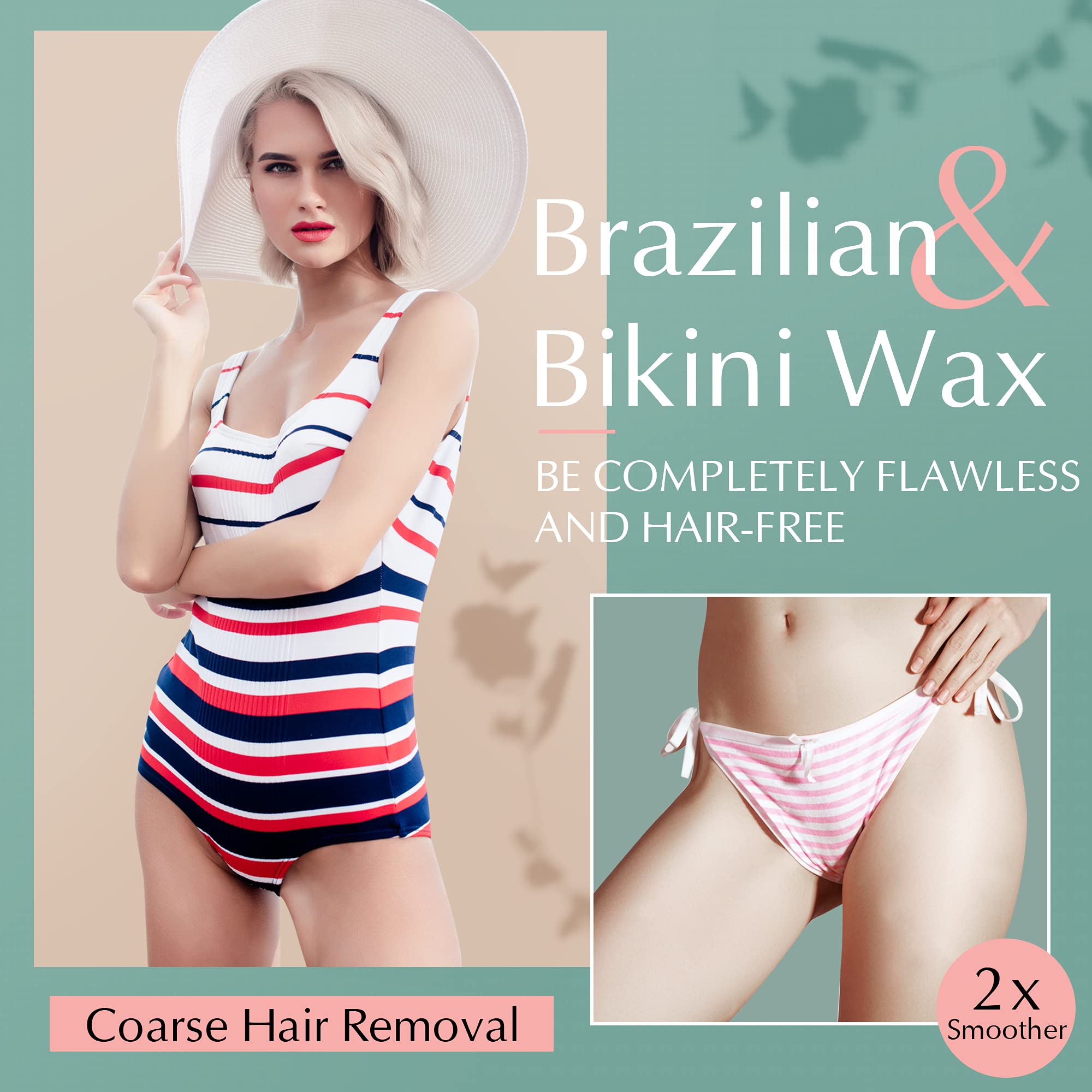 Vennco Brazilian waxing with beads targets bikini area hair