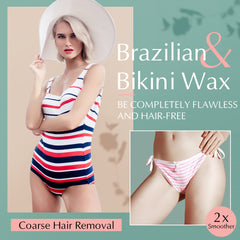 Vennco Brazilian waxing with beads targets bikini area hair