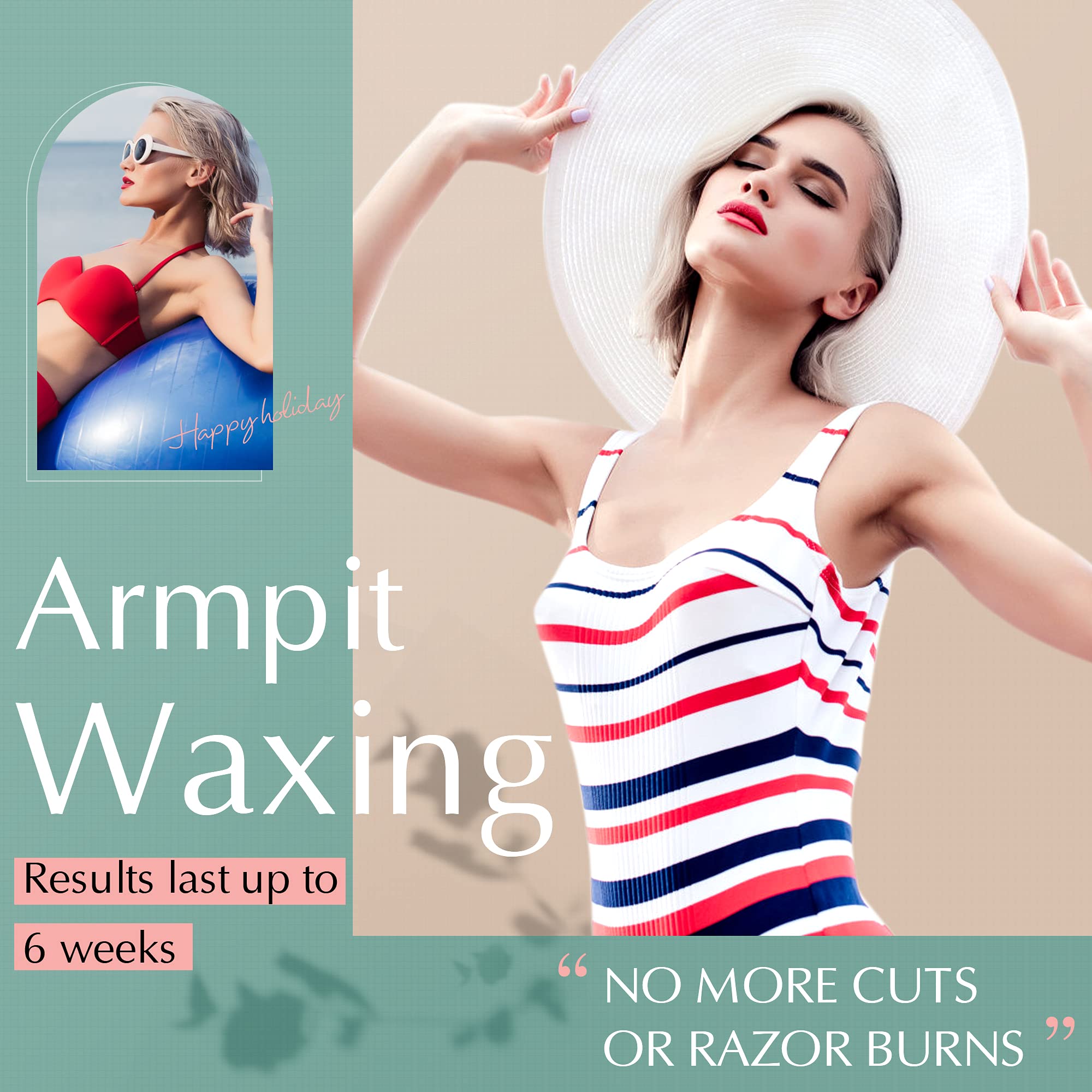 Vennco face and eyebrow waxing with aloe beads for a gentle routine