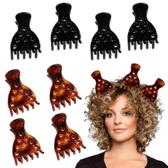 Venrodi volume clip in-use on thick hair for lift during styling