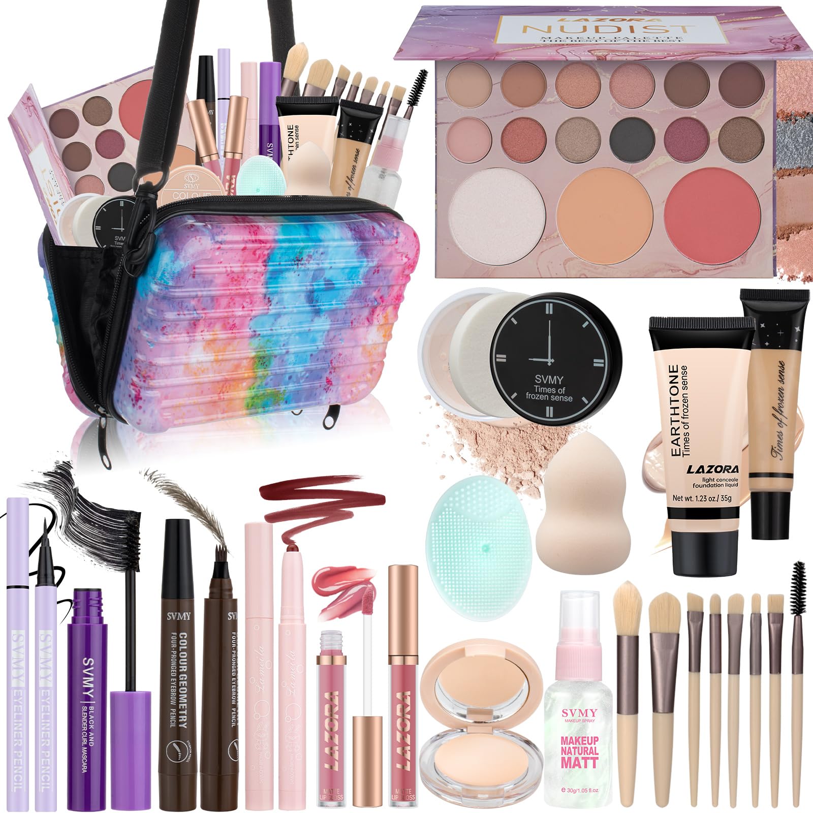 Venshun makeup set teens travel kit on-the-go versatility for quick looks