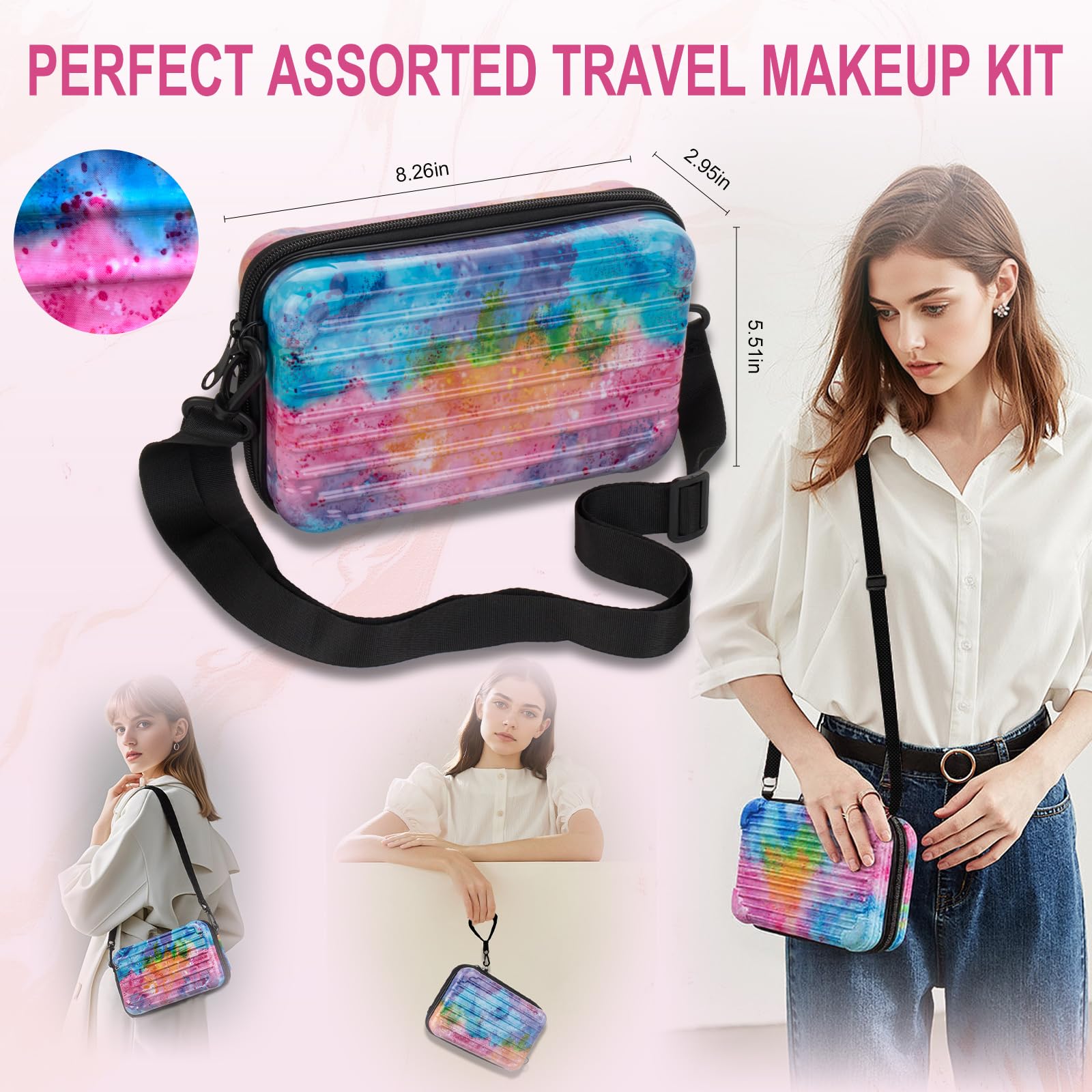 Venshun portable handbag makeup kit ideal for travel touch-ups