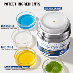 Vepxzory collagen anti aging cream texture shot emphasizes skin firming potential.