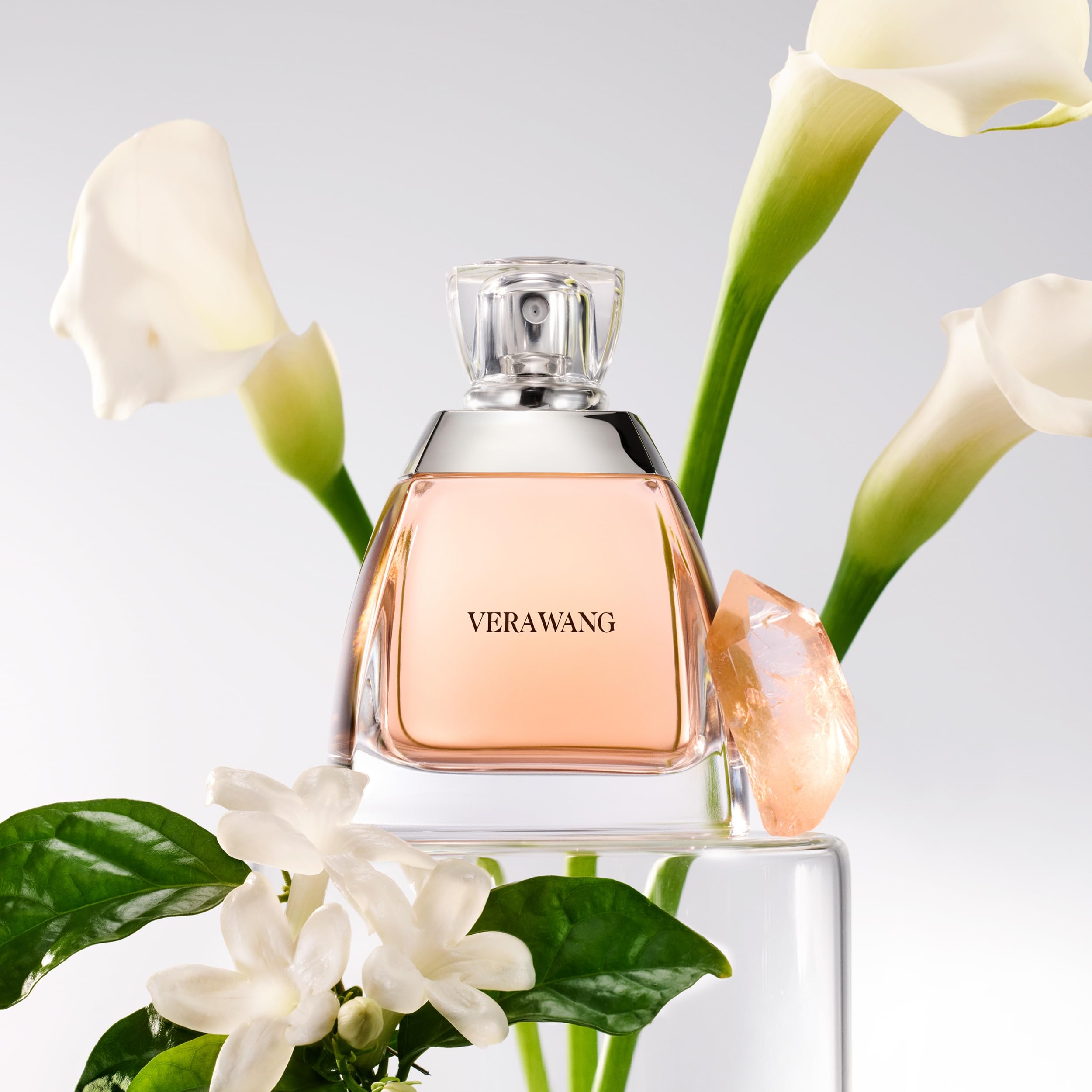 Vera Wang sandalwood tones detail warm, subtle finish for evening wear.