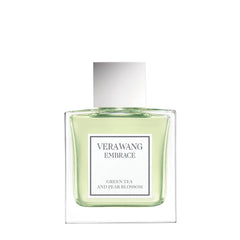 Vera Wang Embrace green tea pear bottle highlights fresh daytime scent