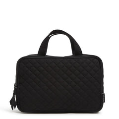 Vera Bradley Cotton Ultimate Travel Makeup Case front compartment keeps brushes and essentials organized on the go