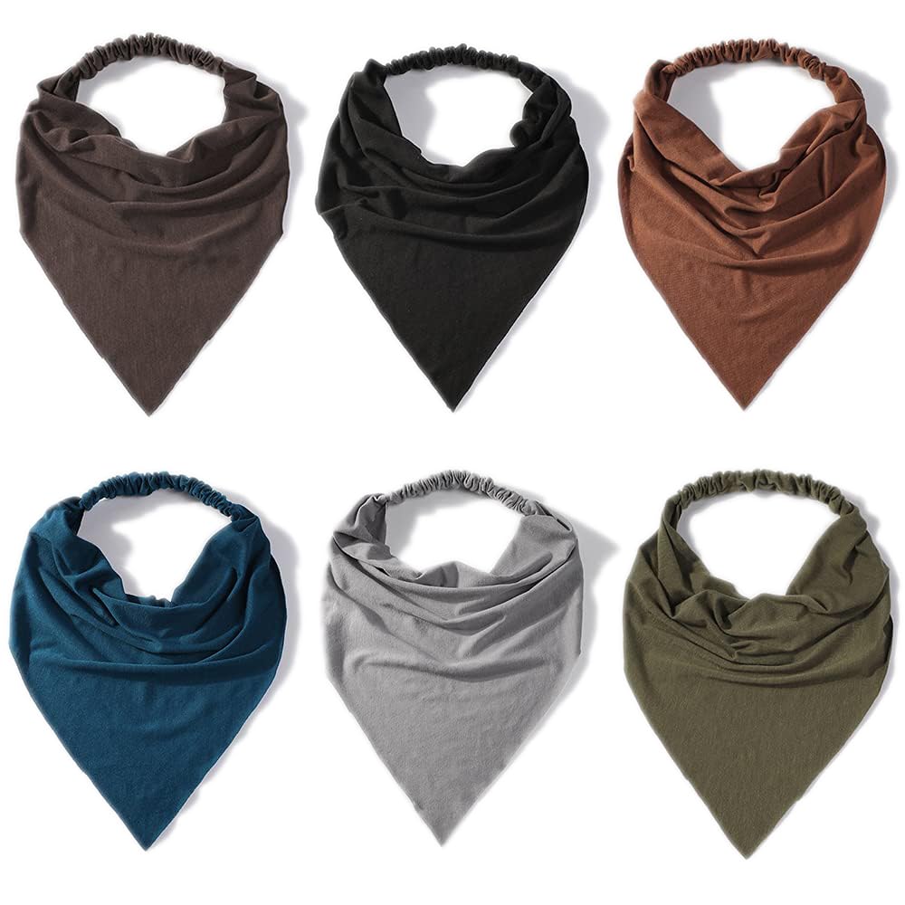 Vercret 6-pack scarf headband triangle scarf design for versatile style