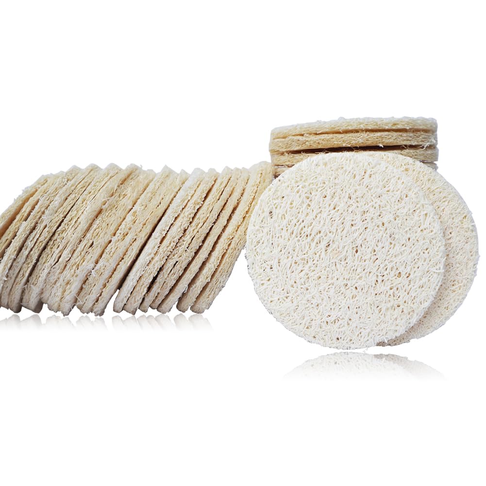 VeridianLife loofah face pad pack in dry form ready for exfoliation
