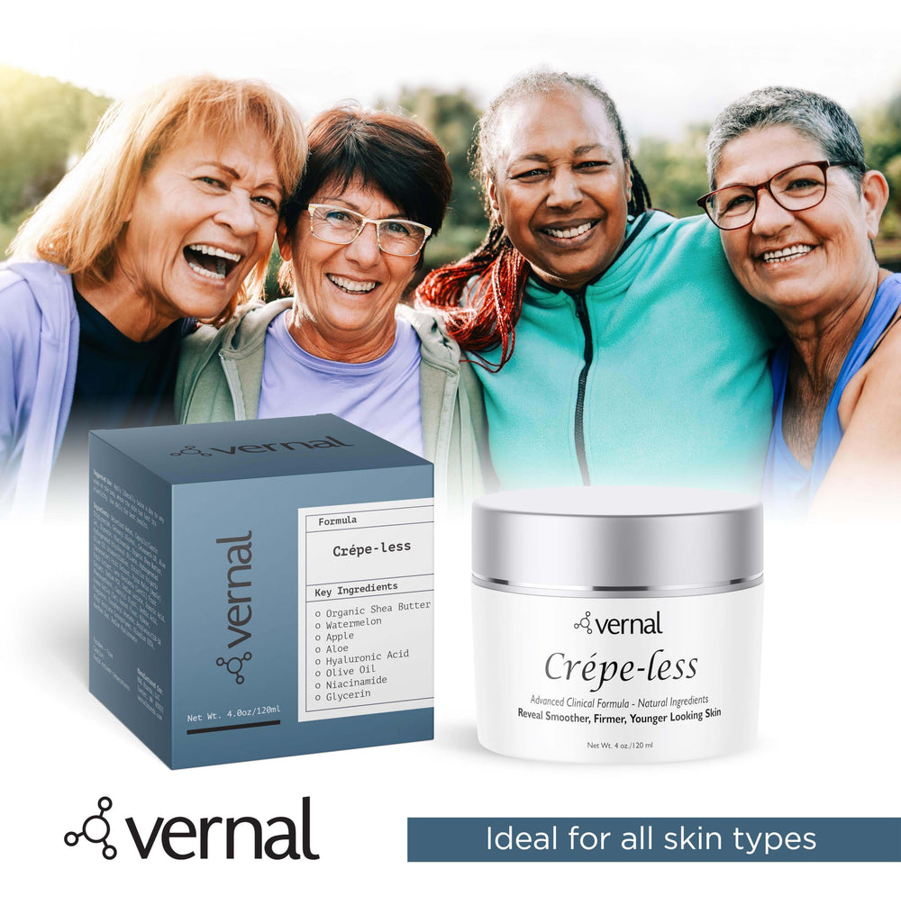 Vernal Crepe-less Cream neck area highlights tightening for neck wrinkles.